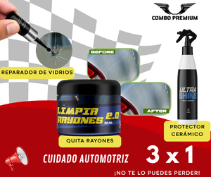 COMBO PREMIUM DE CUIDADO AUTOMOTRIZ – ¡3 SOLUCIONES EN 1!