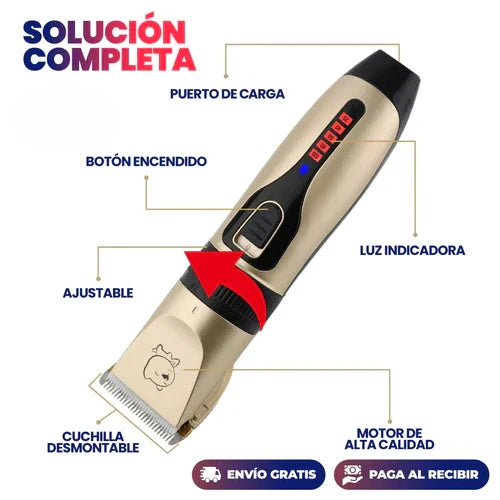 PELUDITO PRO™ – Cortadora Eléctrica Silenciosa para Perros y Gatos